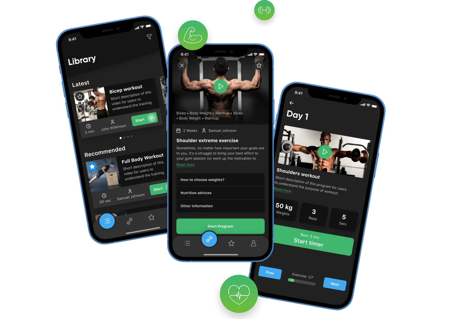 Casual Athlete is a fitness app with personalized workouts, progress tracking, and a motivational interface.. tablet.