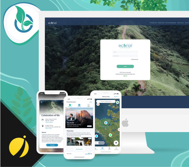 you are launched project. ecorial - the living urn. social app