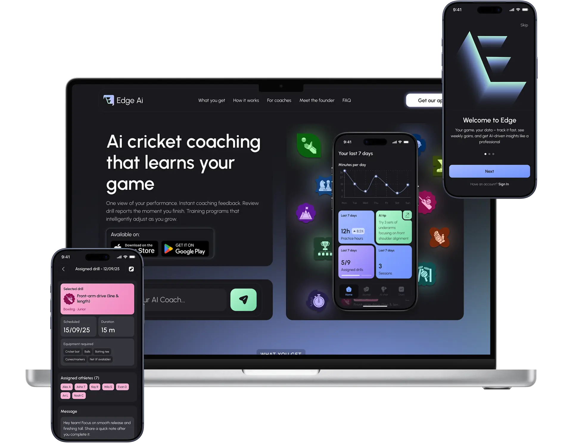 Edge app. tablet. Edge background image. tablet.