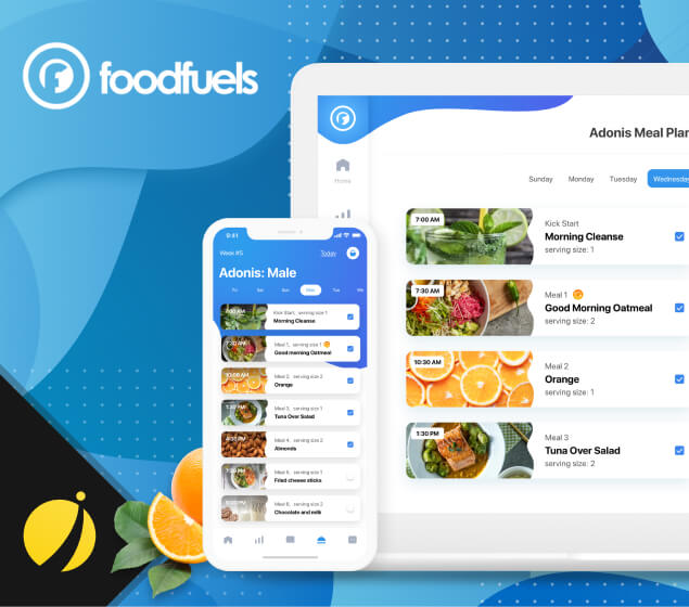 foodfuels - weight loss app with real coaches. urlaunched lifestyle and health portfolio project