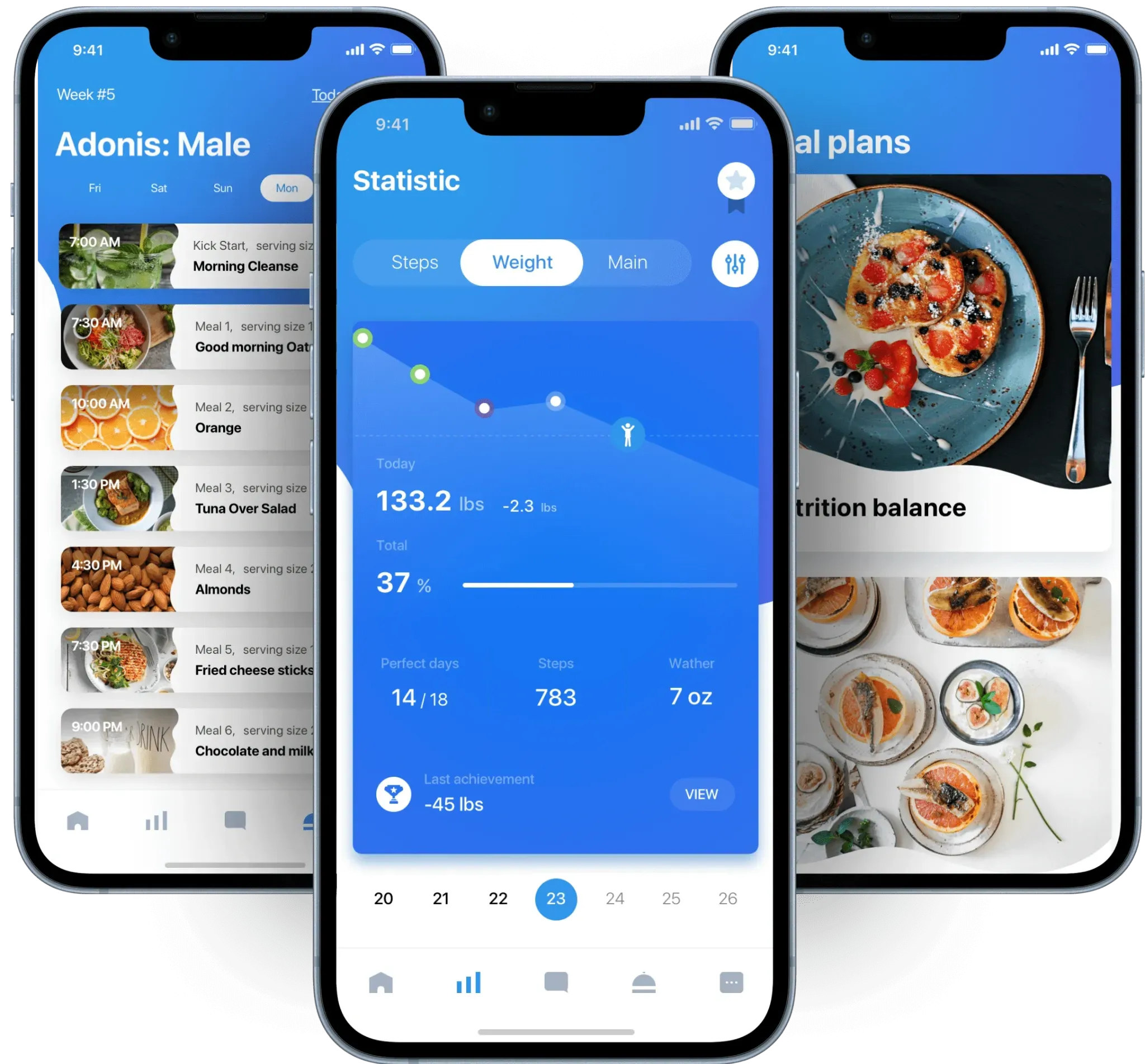 FoodFuels app - healthy eating and meal planning tool developed and designed by Urlaunched. mobile.