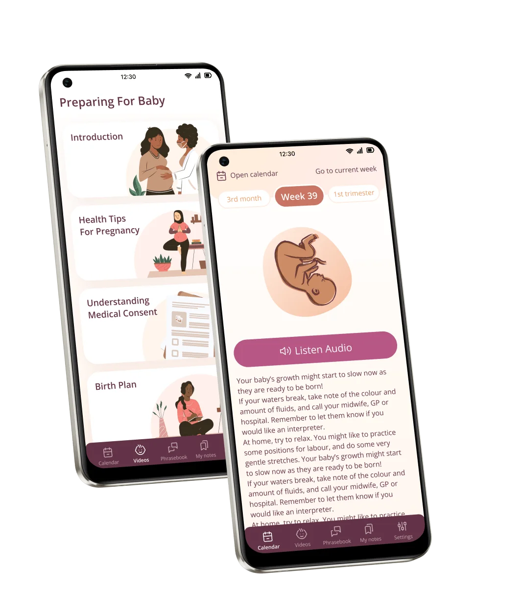 MamaTalk is a pregnancy companion app for non-English speaking women in Australia.. web.