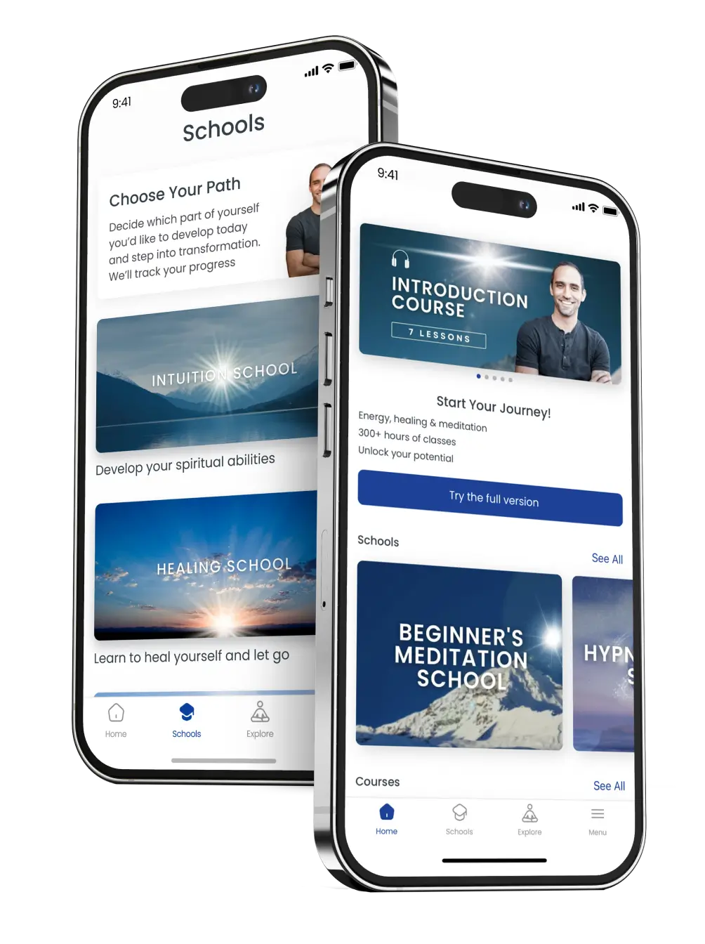 Meditation School app - guided meditations and spirituality courses by Urlaunched. web.